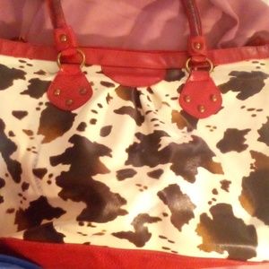 Cow print purse